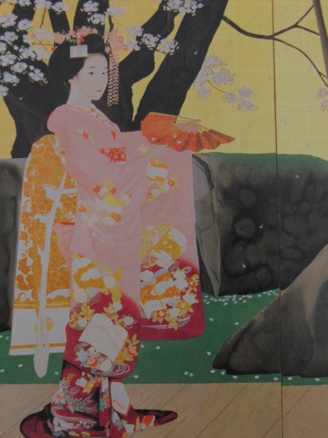 青山亘幹、【春(石割)】、希少な大判額装用画集より、美品、日本人画家 Yahoo!オークション - 青山亘幹 【春(石割)】 希少な額装用