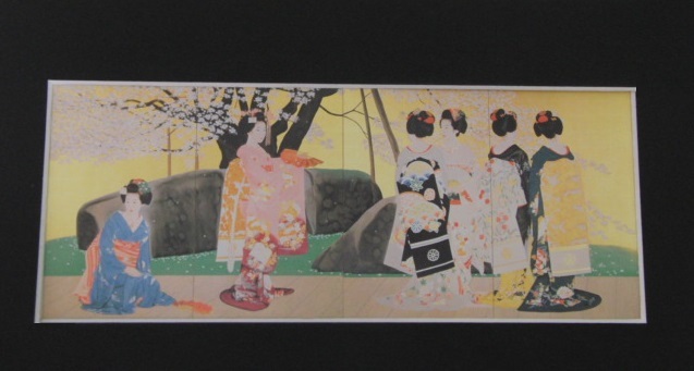 青山亘幹、【春(石割)】、希少な大判額装用画集より、美品、日本人画家 Yahoo!オークション - 青山亘幹 【春(石割)】 希少な額装用