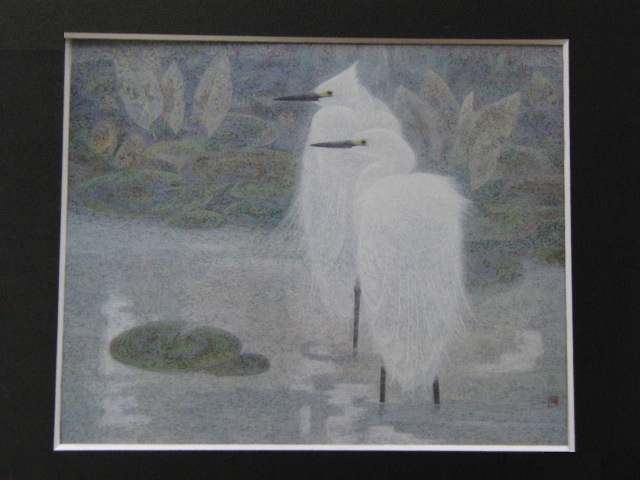  feathers rice field ..,[ white .], rare frame for book of paintings in print .., new goods frame attaching, condition excellent, postage included, day person himself painter 