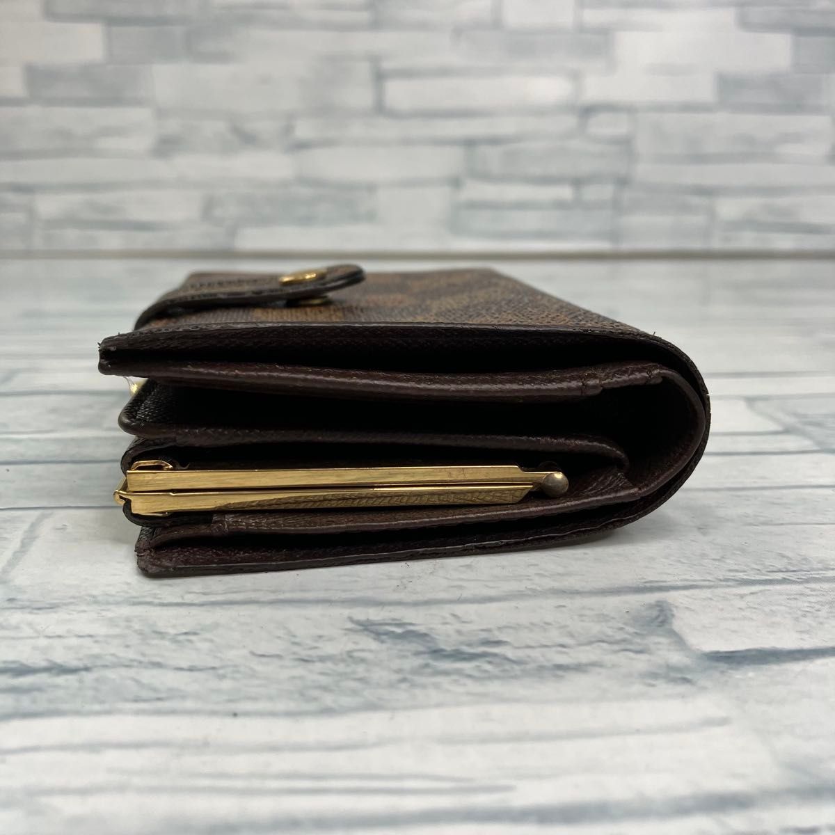 極美品 60 LOUIS VUITTON ルイヴィトン ダミエ 二つ折り財布 極美品 60 LOUIS VUITTON ルイヴィトン 二つ折り財布 がま口