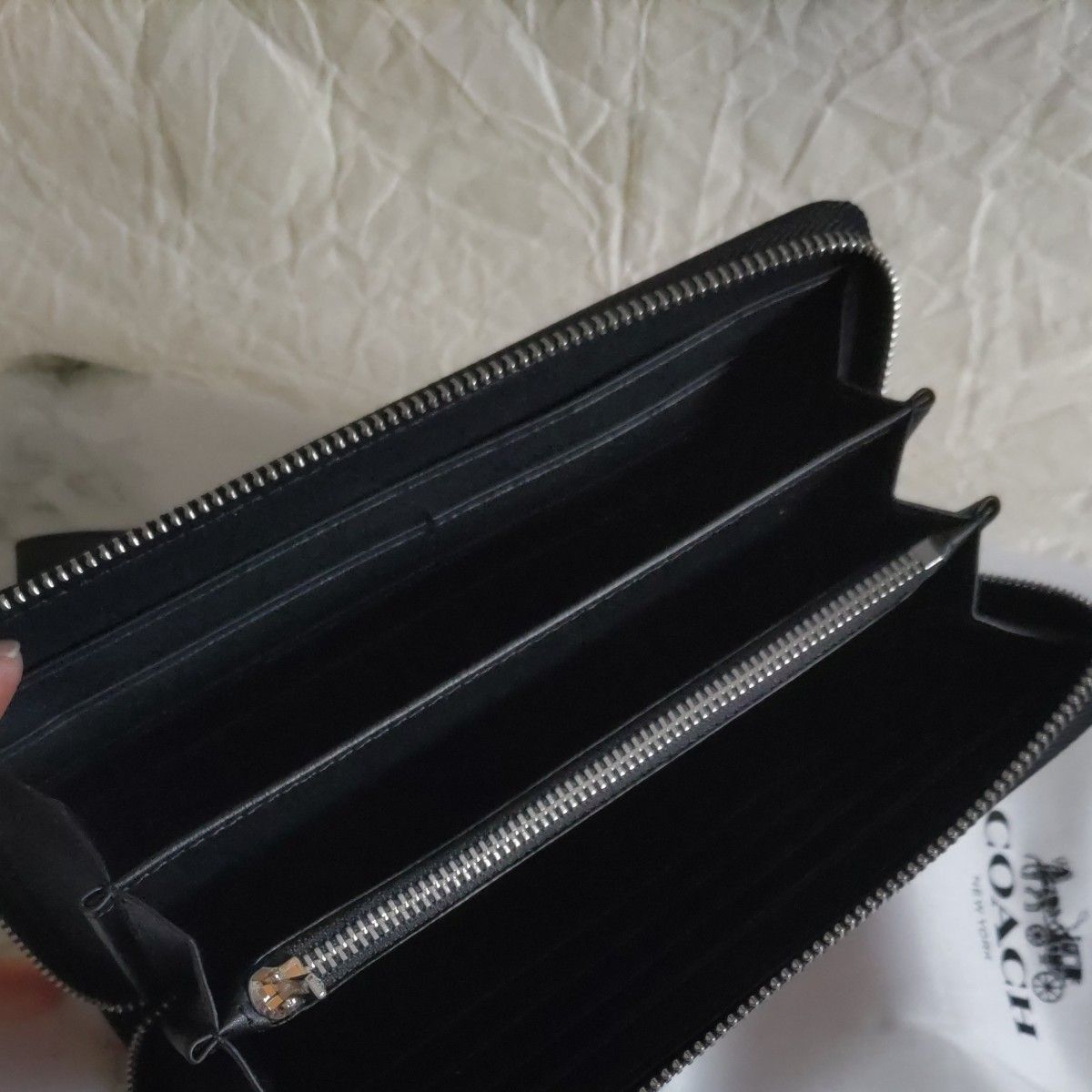 ✨新品未使用✨COACH 長財布 シグネチャー柄 チャコール×ブラック 未使用COACH長財布 シグネチャー|Yahoo!フリマ(旧PayPayフリマ)
