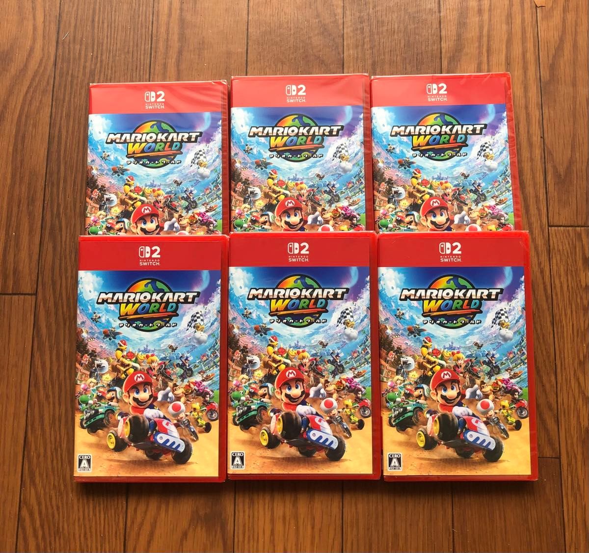 マリオカートワールド Nintendo Switch新品未開封シュリンクつき マリオカート ワールド Switch 2 新品未開封シュリンク付き 6枚
