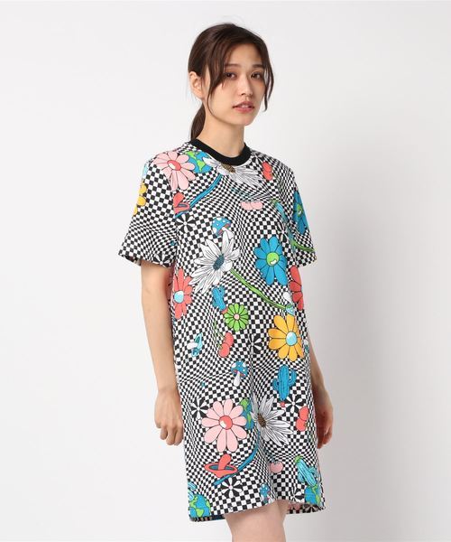 Paypayフリマ 美品 Stussy ステューシー チェッカープリントドレスvacation Checker Printed Dress Tシャツワンピ