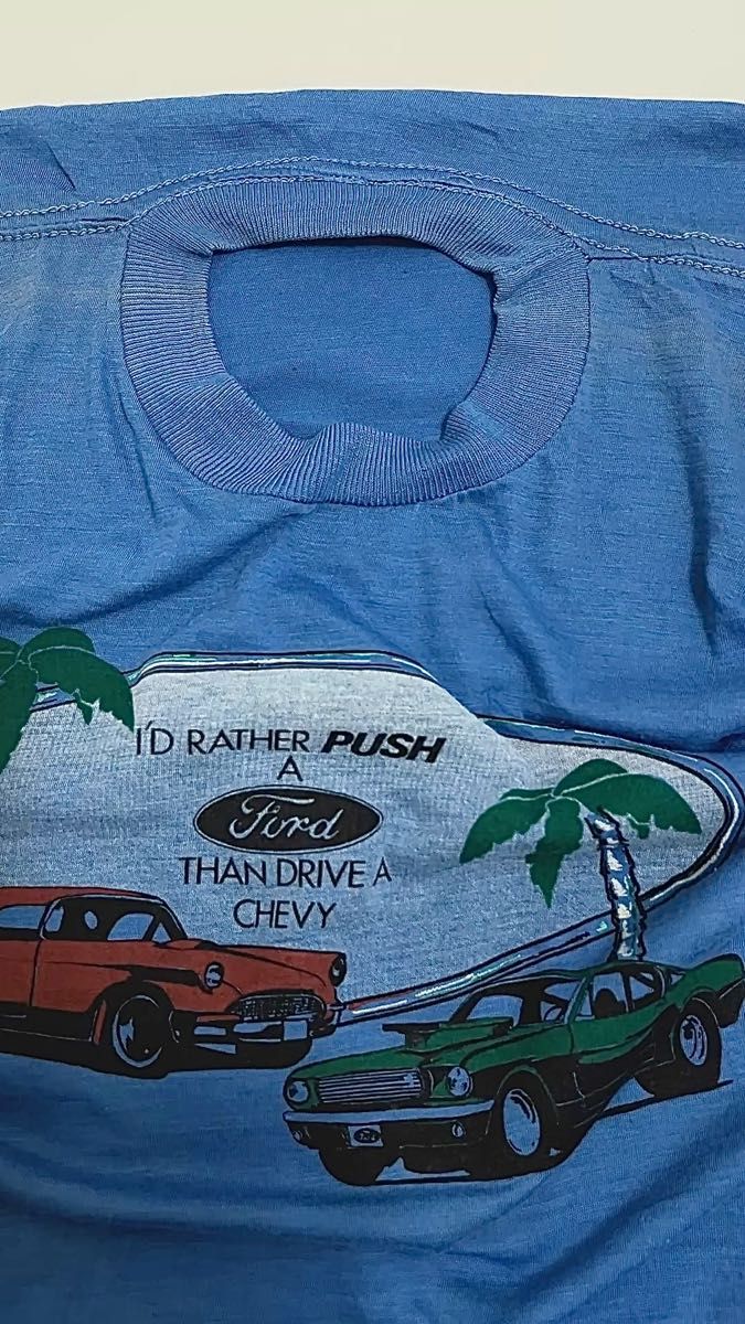 70s ビンテージ 丸胴 シングルステッチ Tシャツ S アメ車 Ford シボレー シェビー フォード マスタング GM 企業