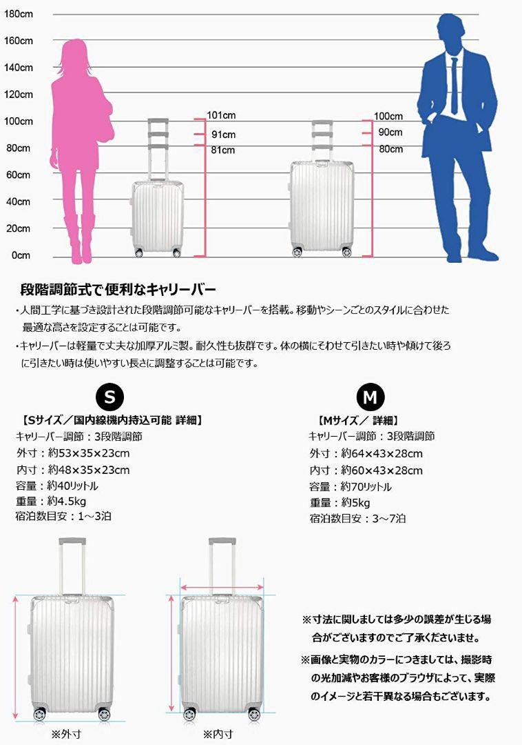 キャリーケース スーツ バック TSAロック搭載 旅行 Sサイズ