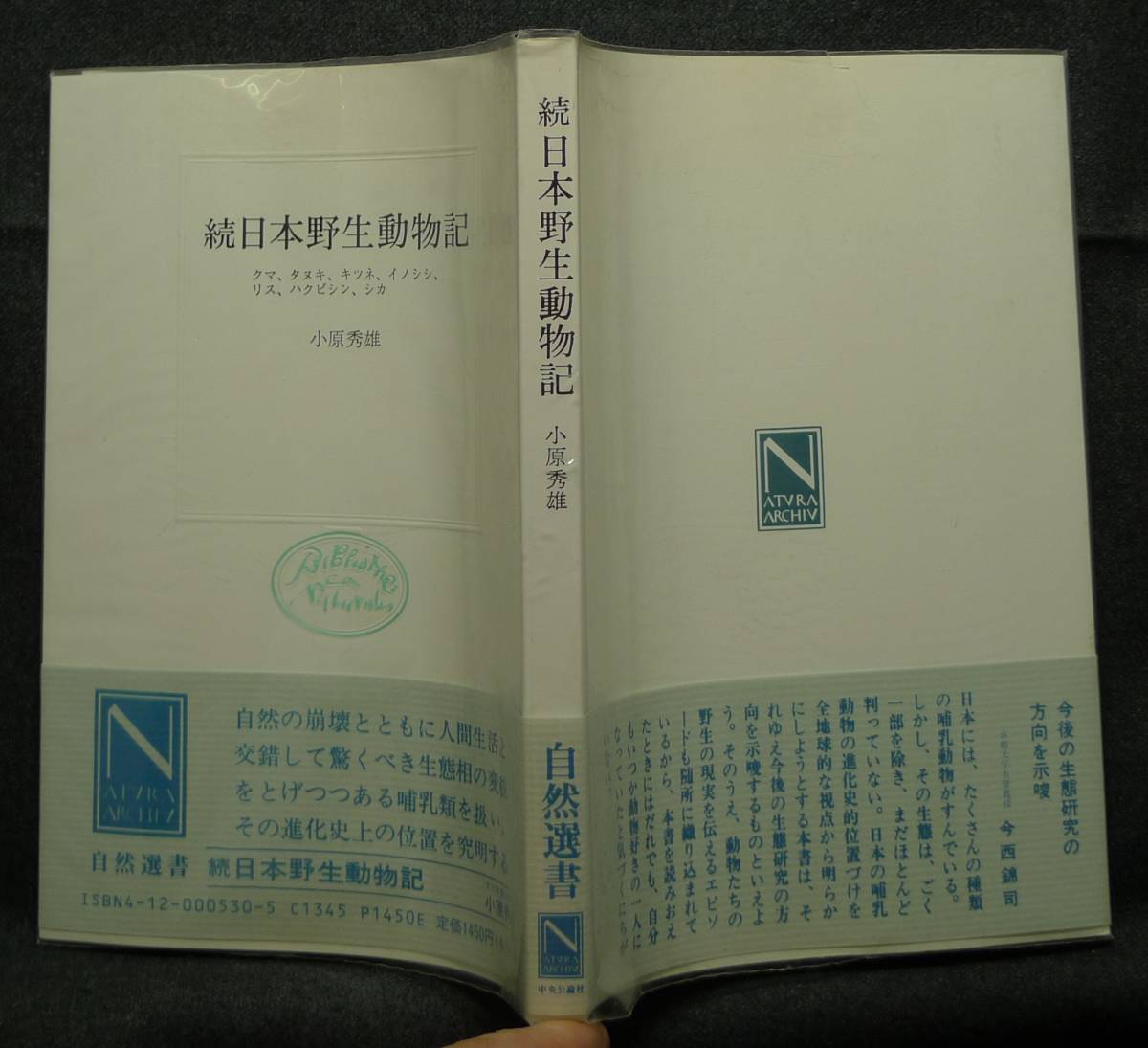 【超希少】【初版、美品】古本　続日本野生動物記　自然選書　著者：小原秀雄　中央公論社_画像2