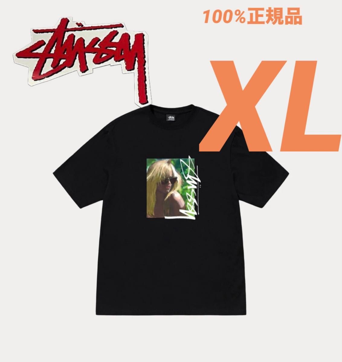 早期完売★Stussy★LAURA TEE (BLACK/追跡O) Stussy Laura Tee