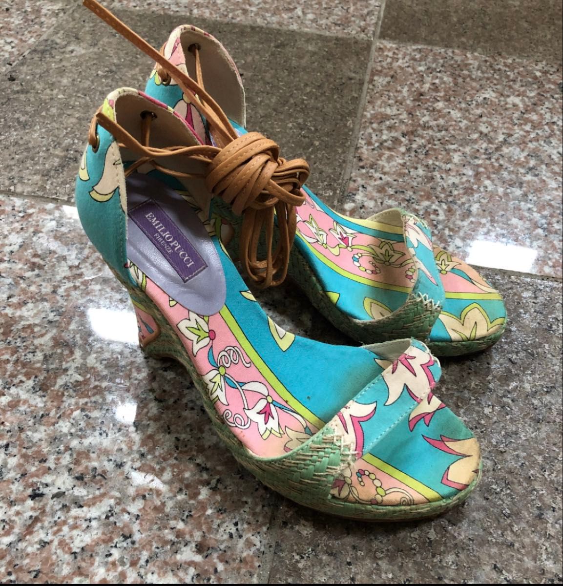 Emilio Pucci(エミリオプッチ)- サンダル EMILIO PUCCI エミリオプッチ ウェッジソールサンダル マルチ