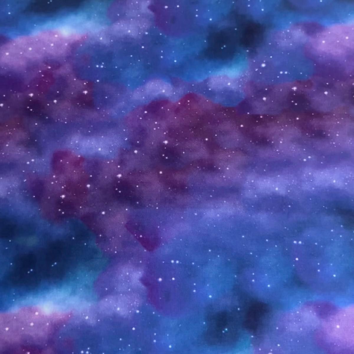 長さ100cm*110cm(幅)秋新柄 深夜星空 雲 深紫ネイビー色コットン生地プリント生地ハンドメイド用 シーチングハギレ生地