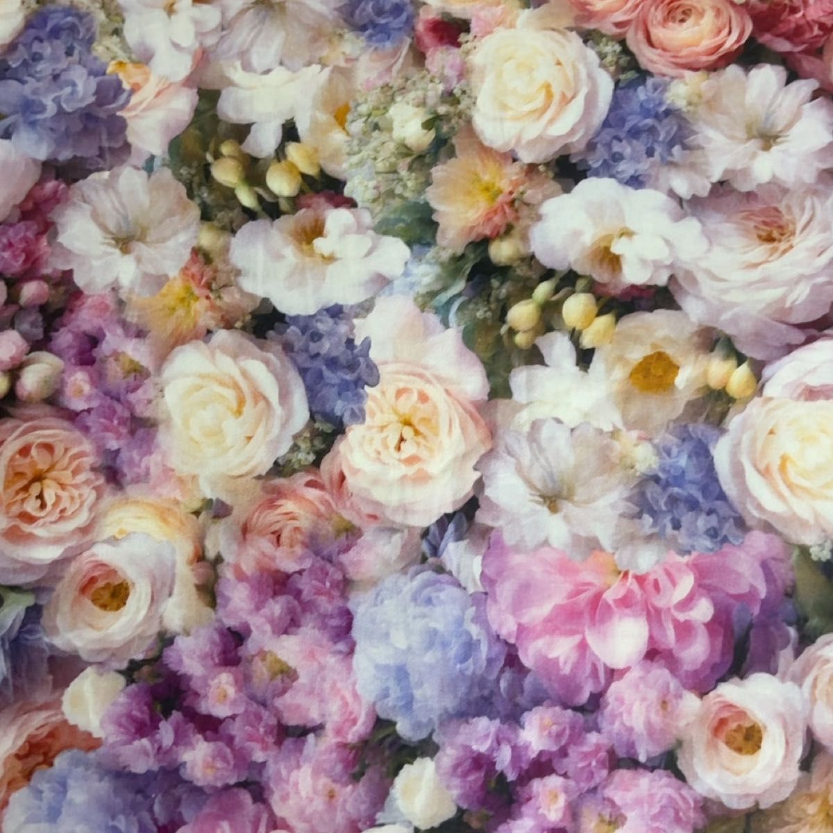 長さ100cm*110cm(幅)秋新柄 カラフル百花柄薔薇100%コットンプリント生地シーチングハギレ生地