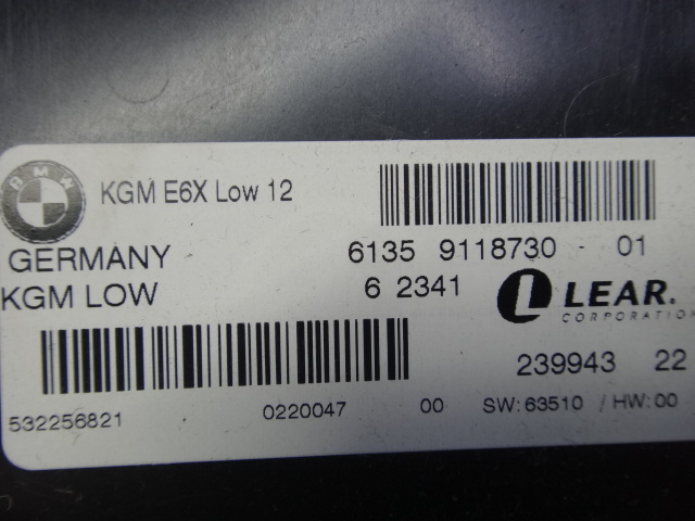 BMW E60 E61 525i 530i etc. body control module KGM E6X Low product number 9118730 [6688]