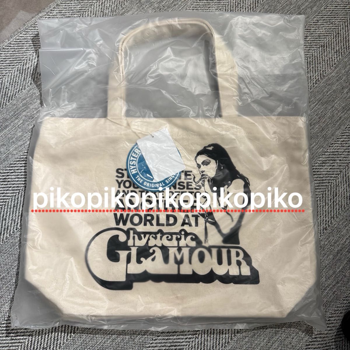 希少 HYSTERIC GLAMOUR コットン 大容量 トートバッグ 即完売人気商品【新品未使用】Hysteric Glamour トートバッグ