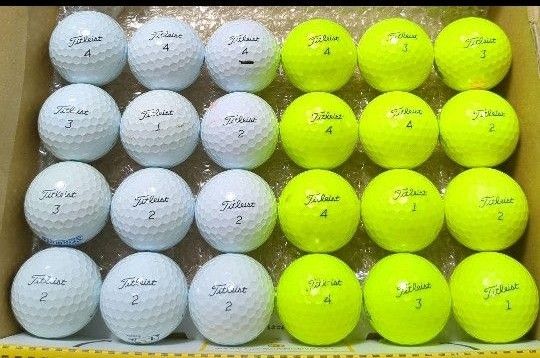 【S134】Titleist AVX 年式混合 黄 ロストボール 24球 S134】Titleist AVX 年式混合 黄 ロストボール 24球 S134