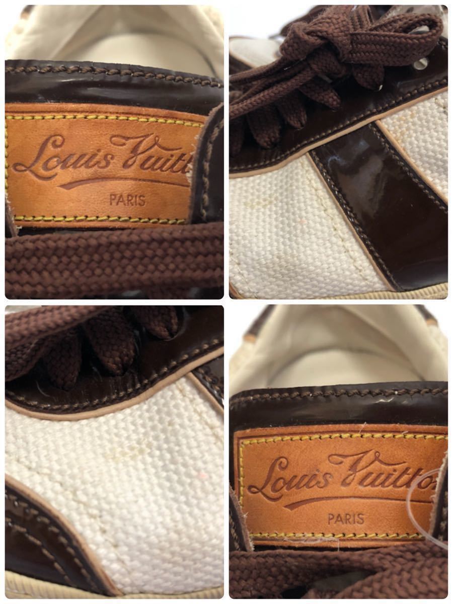 激安Louis Vuitton ルイヴィトン　スニーカ　36 約23.cm 白　シューズ　ヴィトン靴　レザー　キャンバス　エナメル