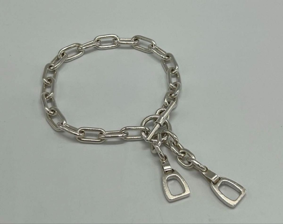 GUCCI グッチ クランプ付きホースビットチェーンブレスレット#16 グッチ GUCCI オーバルリンクチェーンブレスレット ホースビット