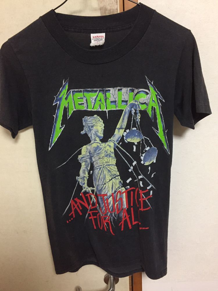 希少 Metallica メタリカ バンド Vintage ヴィンテージ Tシャツ 1988 パスベッド カニエ ジャスティン トラヴィス