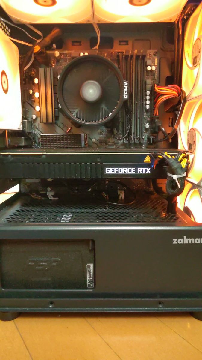 自作ゲーミングPC Wi-Fi&BT ARGBファン6基 動作保証 RTX Ryzen 7 NVMe HDD 高性能PC