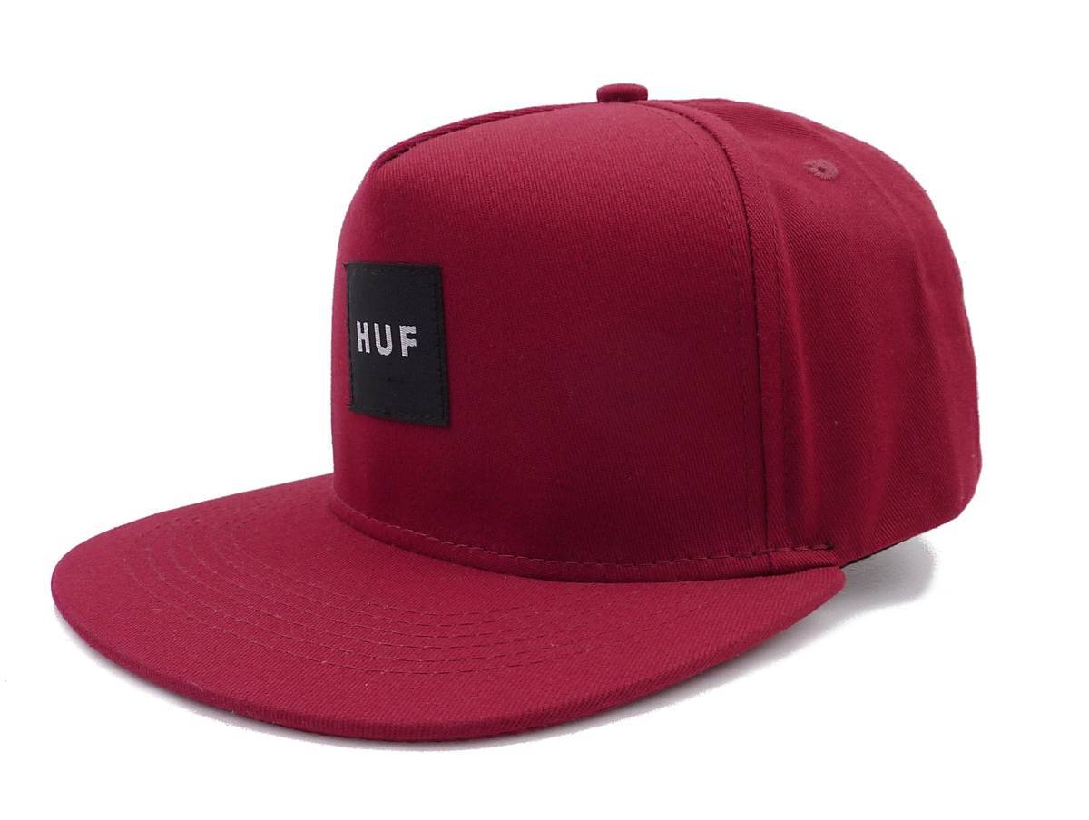 メーカー直売】 ハフ HUF ロゴ スナップバックキャップ（ワインレッド