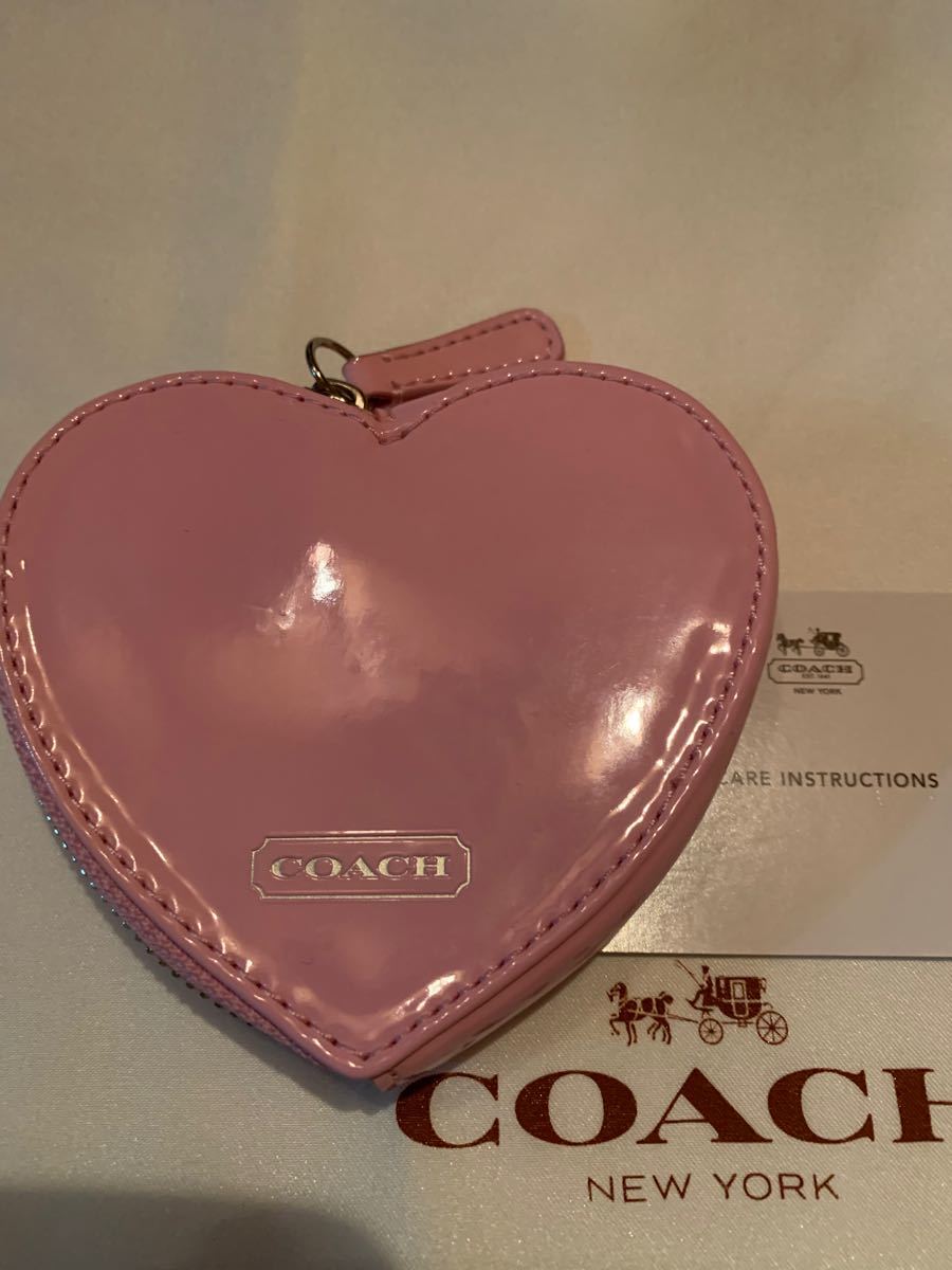 COACHハート型コインケースキーケース