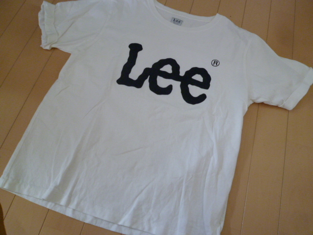 Lee/リー○白シンプルロゴTシャツカットソーM/半袖トップス定番エドウィンホワイト○T73_画像3