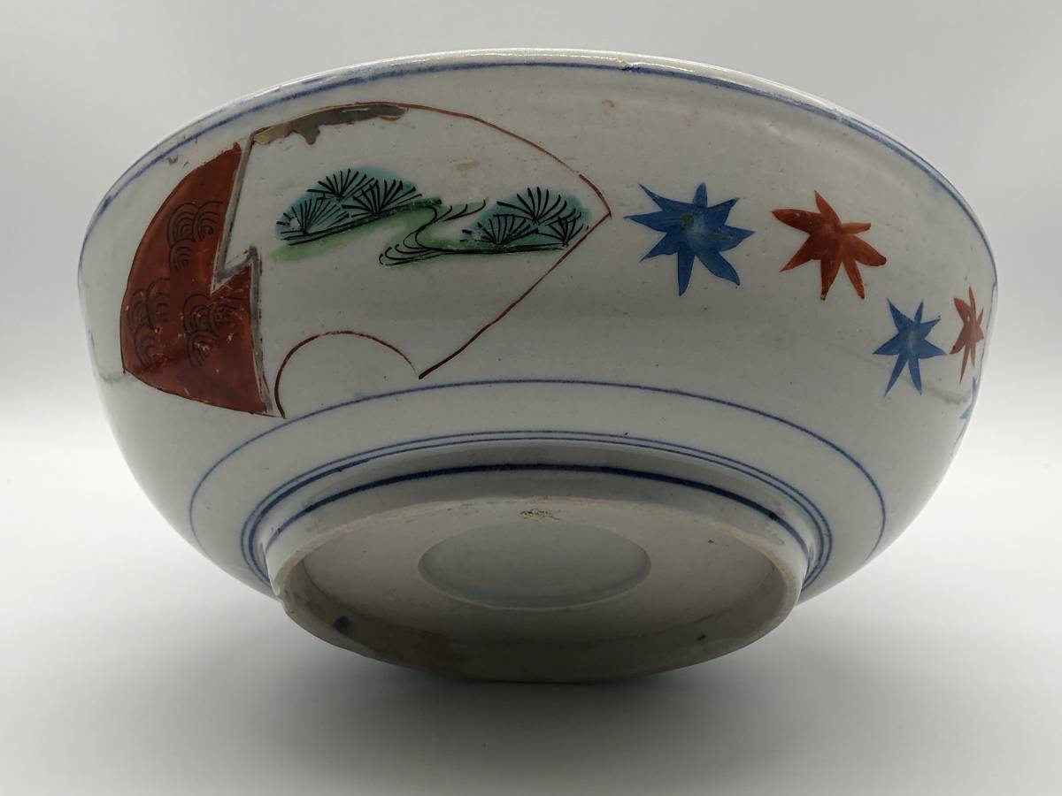 古九谷様式五彩手色絵鉢】 骨董K0705E | JChere雅虎拍卖代购
