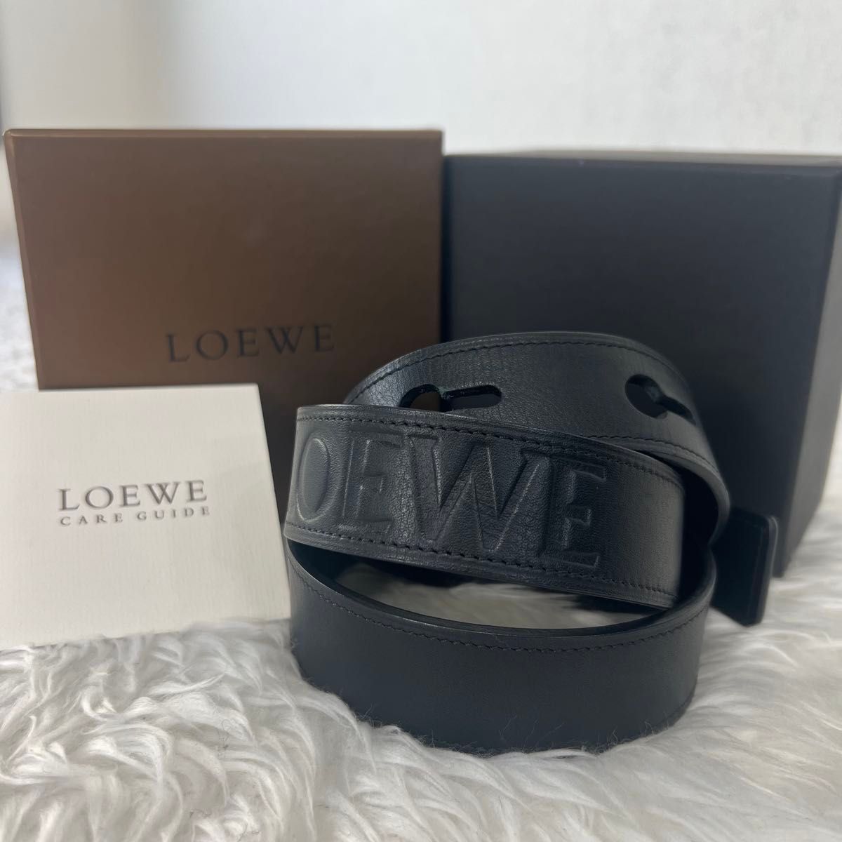 美品!LOEWE レザー ベルト レディース ロエベ LOEWE レディース ベルト レザー ブラック 黒|Yahoo