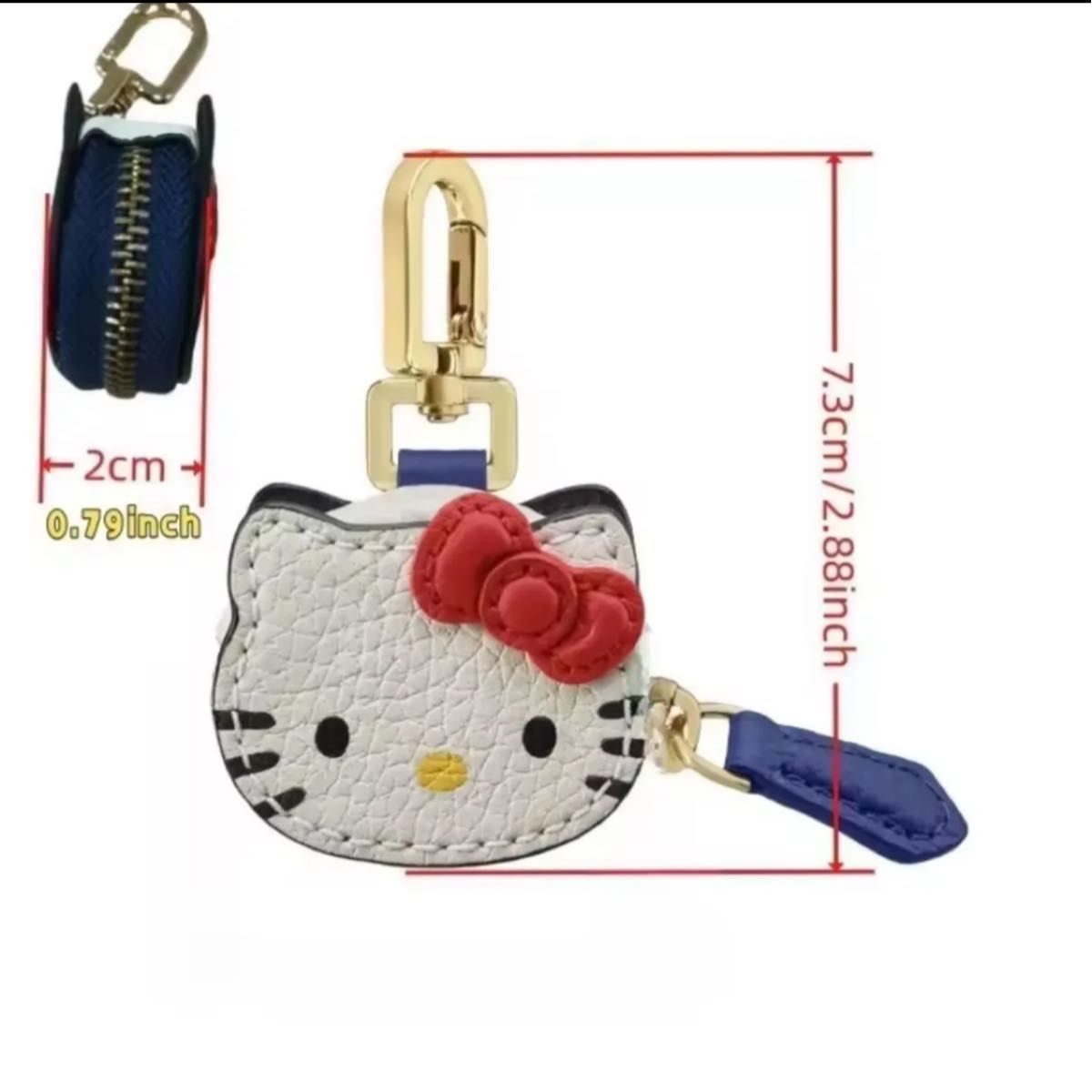 【大人気】フルラ コインケース キティーちゃん レザー チャーム ハローキティ キティ レザーチャーム コインケース 小銭入れ