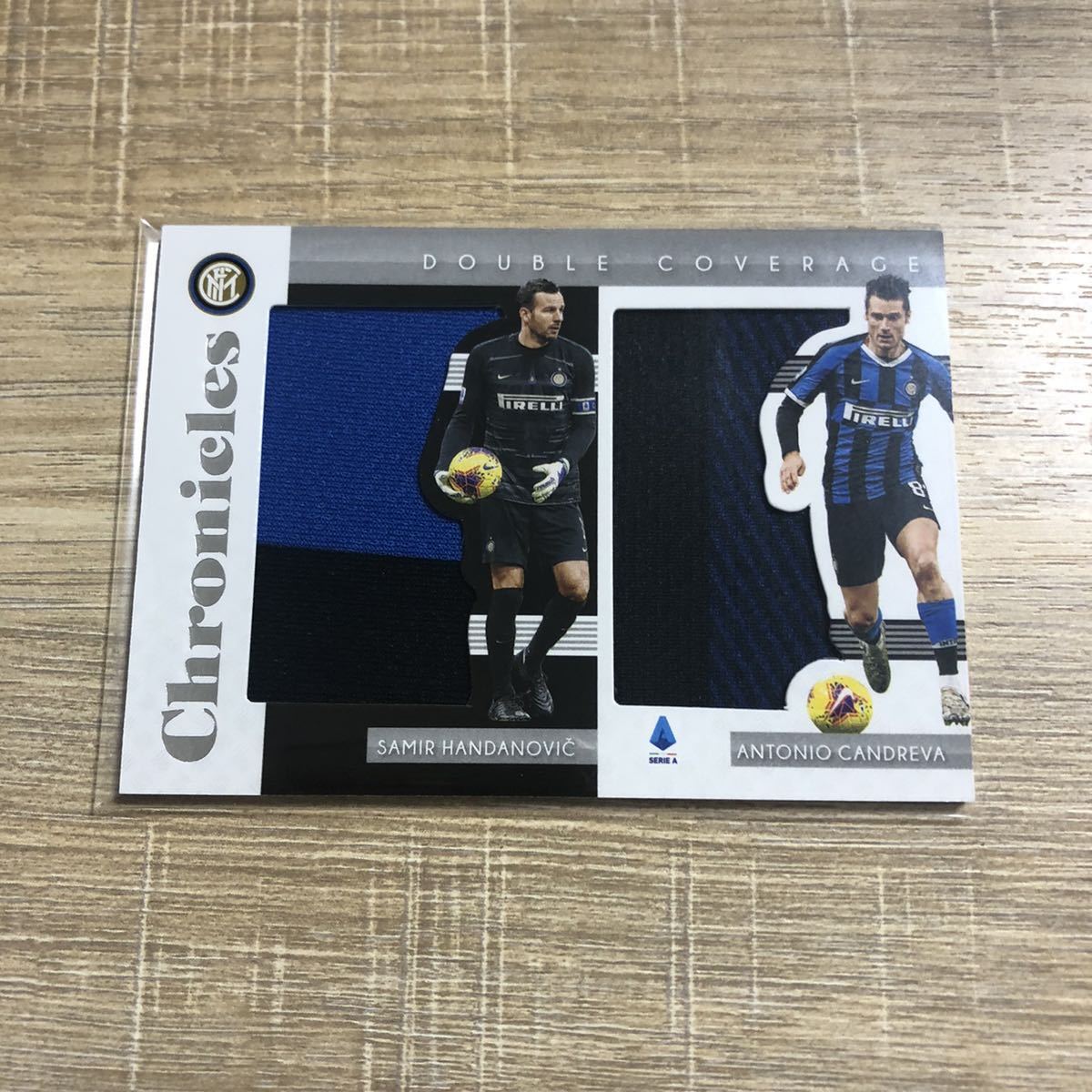 2019-20 PANINI CHRONICLES SOCCER SAMIR HANDANOVIC ANTONIO CANDREVA コンボジャージカード　カンドレーヴァ　ハンダノヴィッチ_画像1