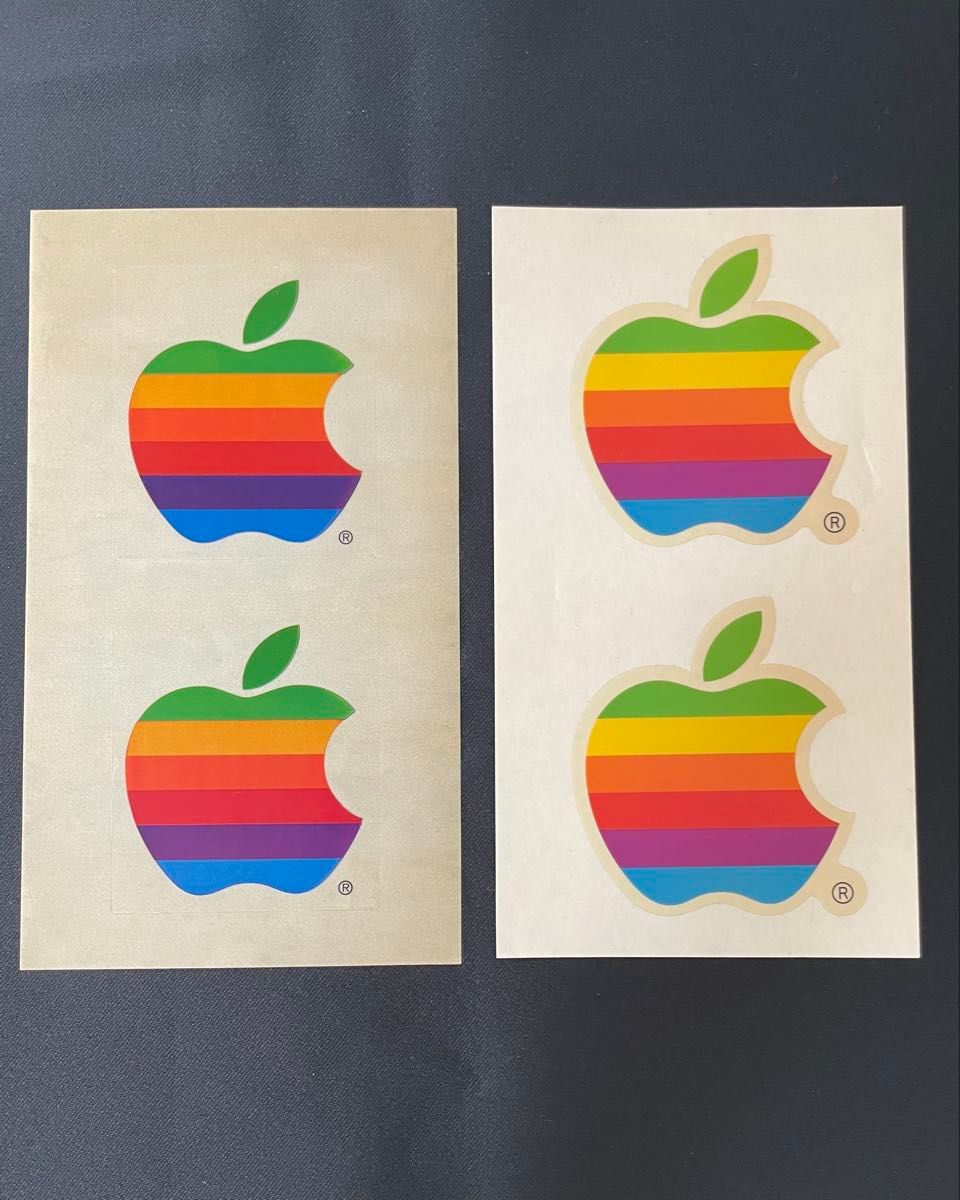 アップルコンピューター ステッカー Apple アップルコンピューター ステッカー レインボーカラー