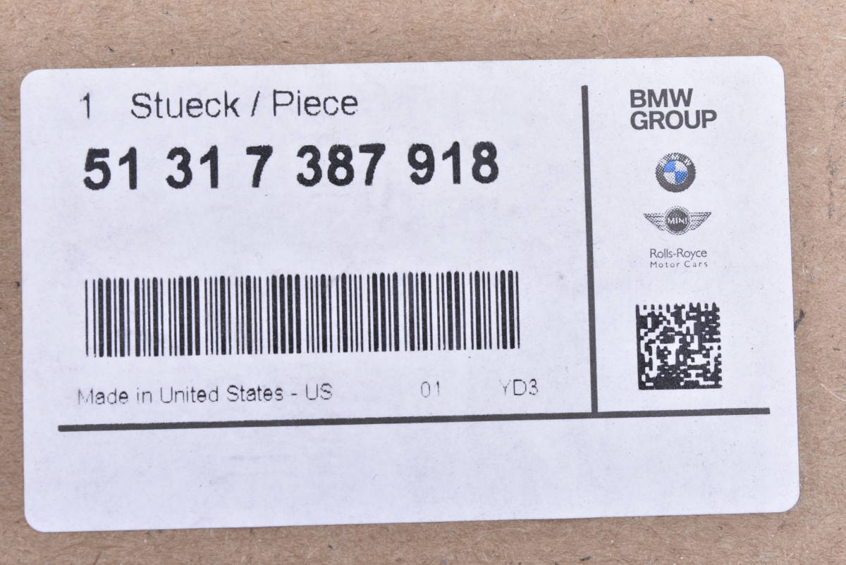 【新品 未使用品】BMW F15 X5 純正 フロントガラス サイド モールディング 右側 1点 品番：51 31 7 387 918 即納可能_画像5