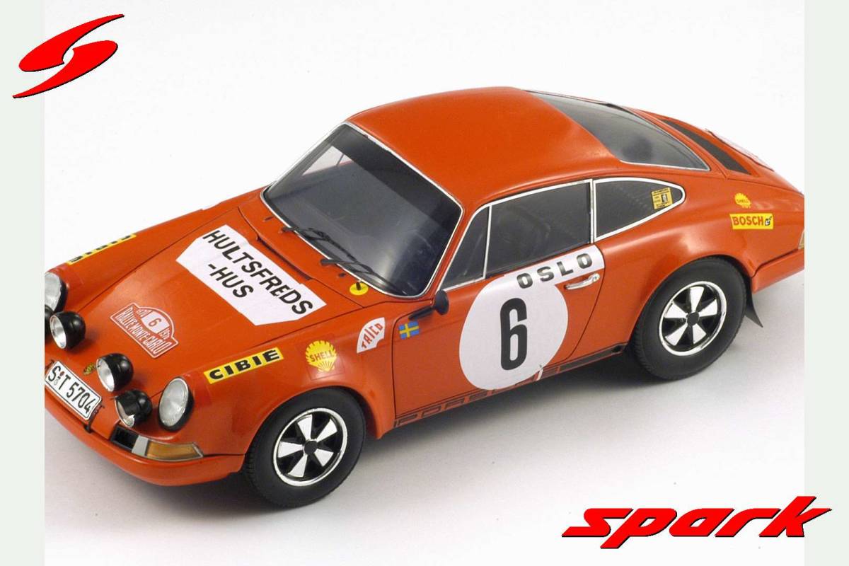 □スパークモデル 1/18 1970 ポルシェ911S #6 B.ワルデガルド □スパークモデル 1/18 1970 ポルシェ911S #6 B.ワルデガルド