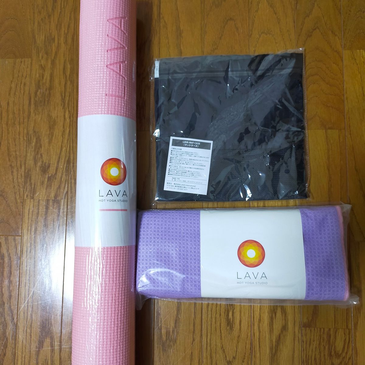 LAVA ホットヨガ スターターセット マット ラグ バーム スタイルEX ホットヨガスタジオLAVA ラバ ヨガマット ラグ ケース