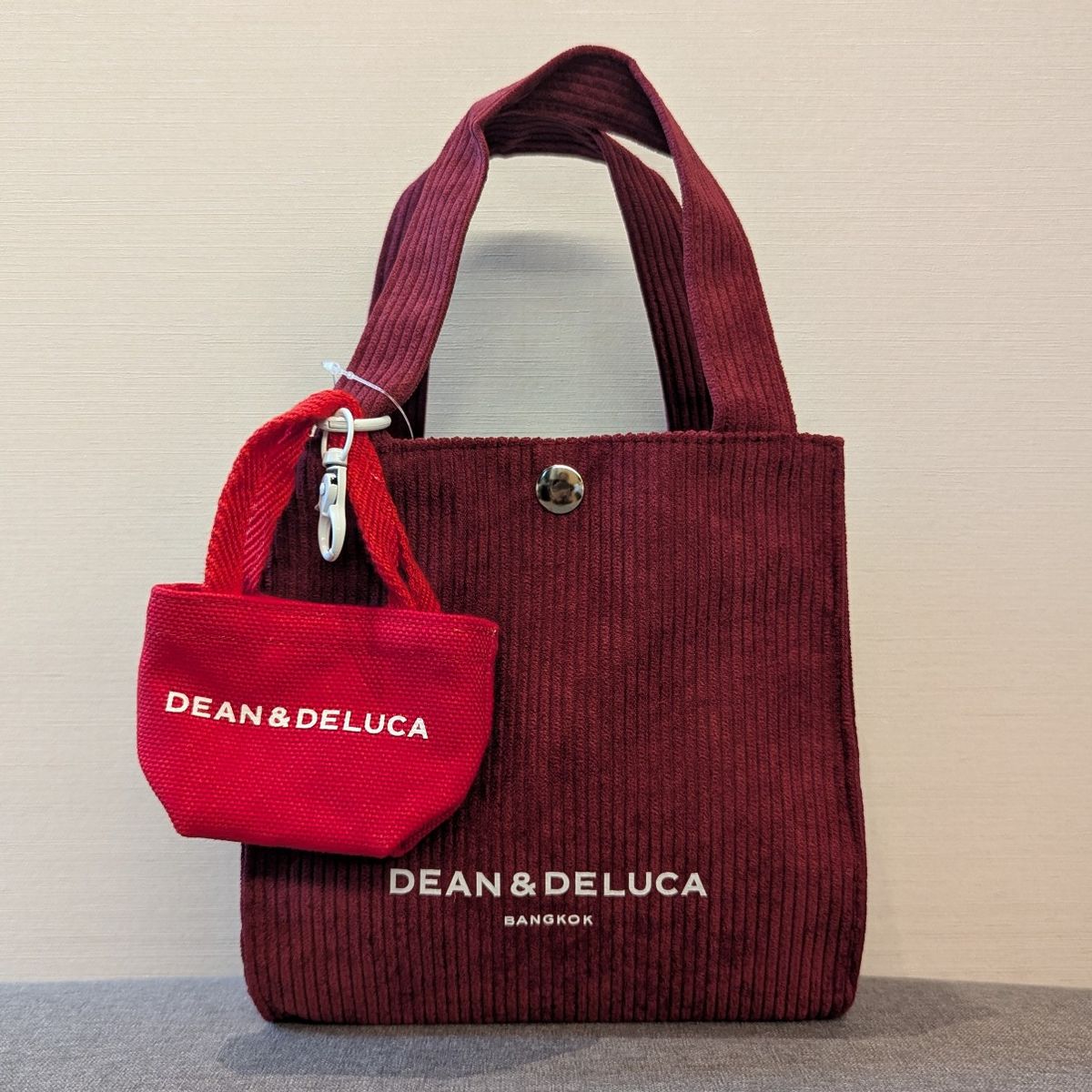 タイ限定【DEAN & DELUCA】バレンタイン トートバッグ レッド DEAN&DELUCA ディーンデルーカ トート バレンタイン XS レッド