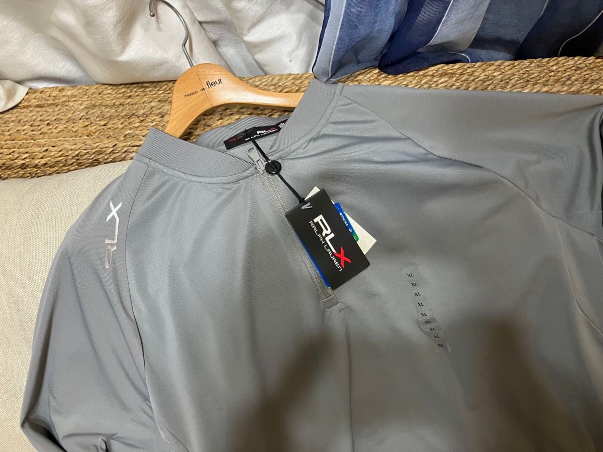 RLX Ralph Lauren ラルフローレン ジップジャケット グレー XS ラルフローレン RLX ゴルフ ウェア ハーフジップ ジャケット XL