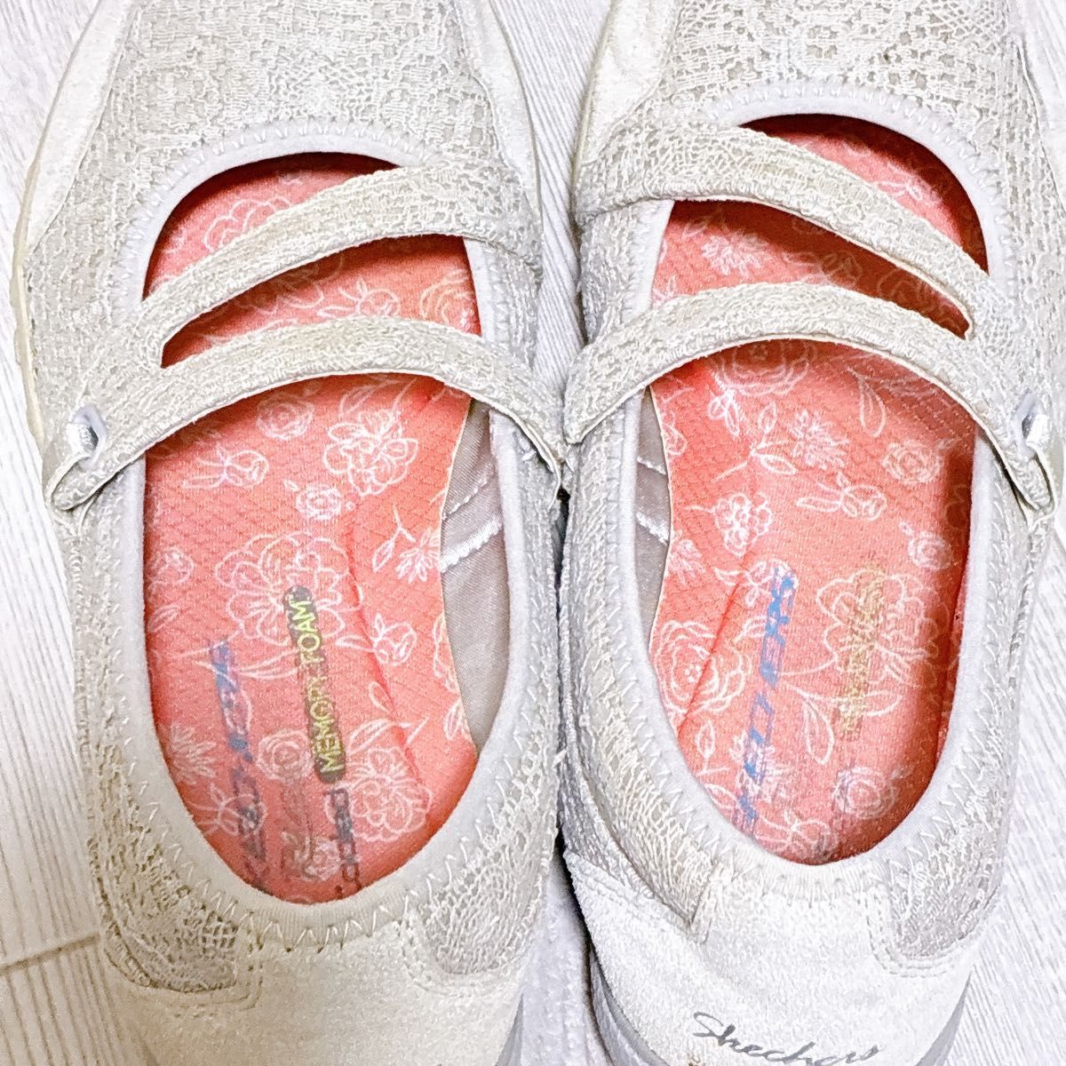 【未使用】スケッチャーズ 24 パンプス フラットシューズ ストラップ メッシュ スケッチャーズ パンプス フラット ストラップ メッシュ 24