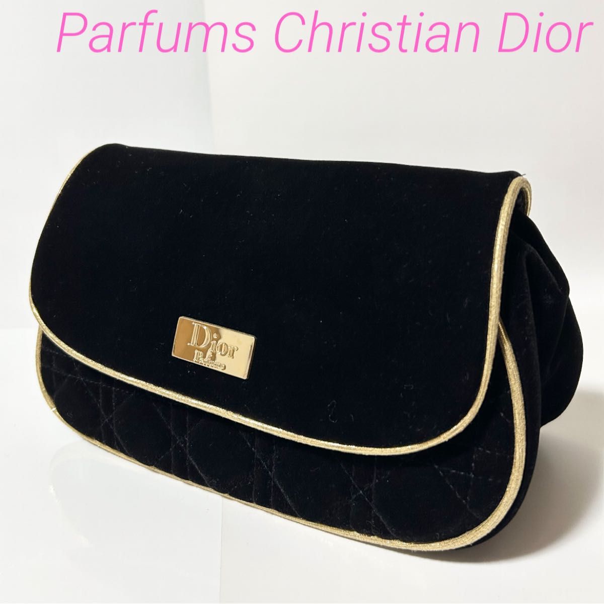 Dior☆ポーチ カナージュ ステッチ エレガント ハンドバッグ 新品 Parfums Christian Dior ディオール カナージュステッチ