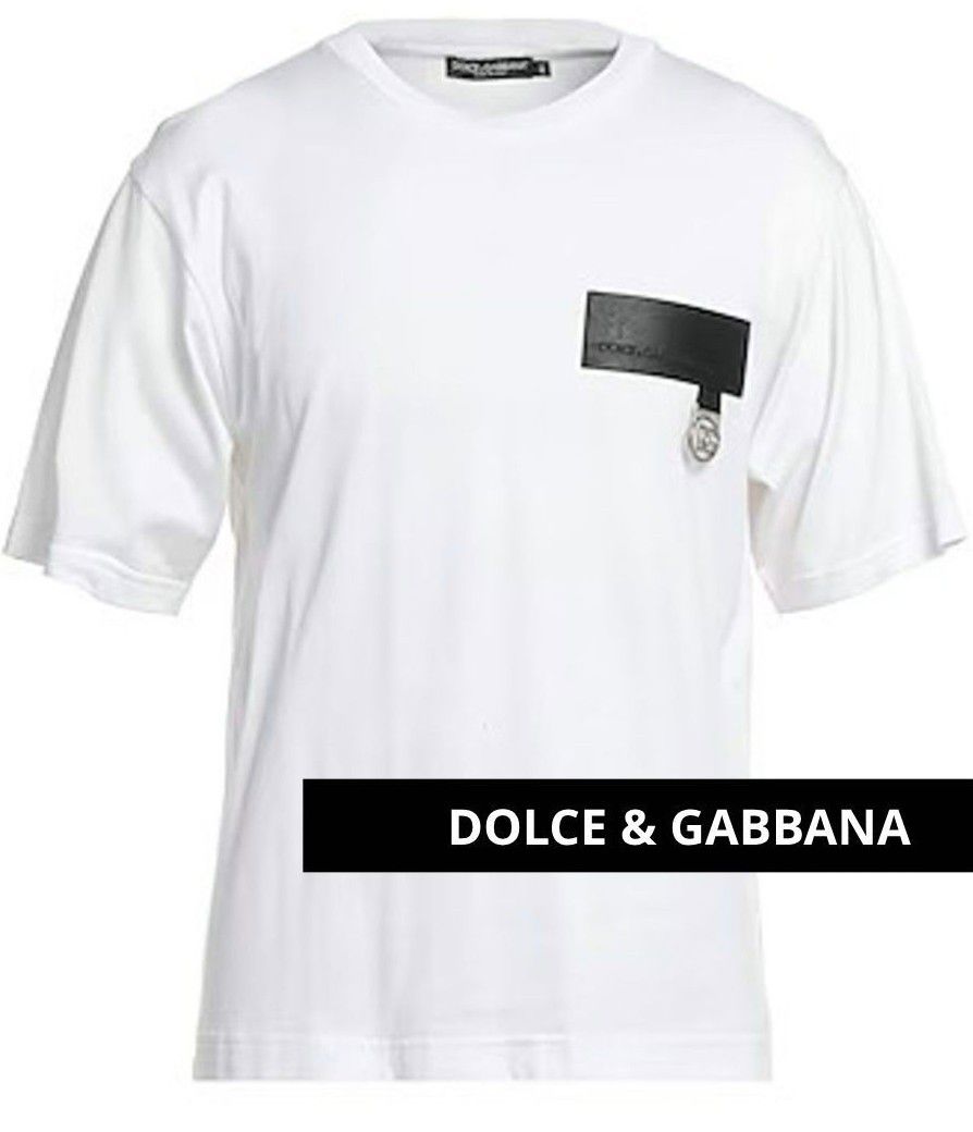 DOLCE&GABBANA◆オーバーサイズTシャツ レア】DOLCE & GABBANA ドルガバ レザータグ DGチャームロゴ
