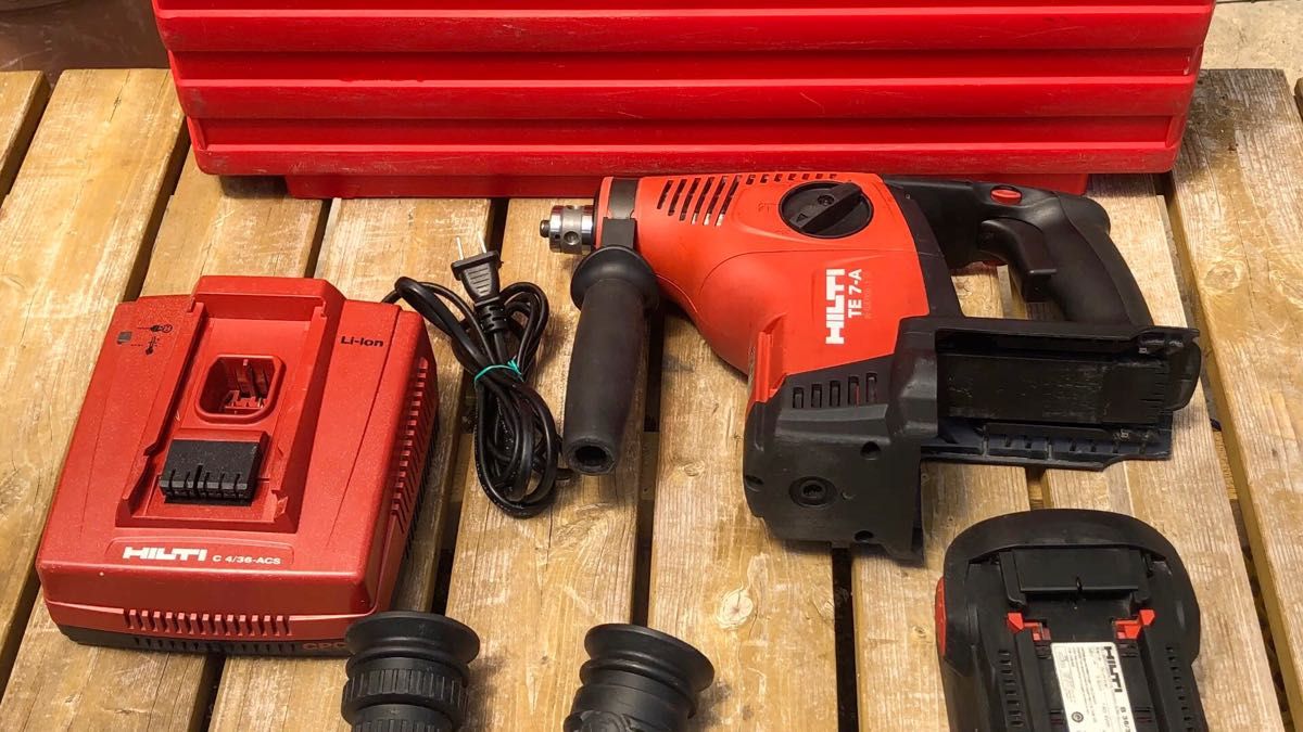 HILTI/ヒルティ TE7-A 充電式ロータリーハンマードリル SDSプラスチャック&丸型ドリルビット対応キーレスチャック付き!