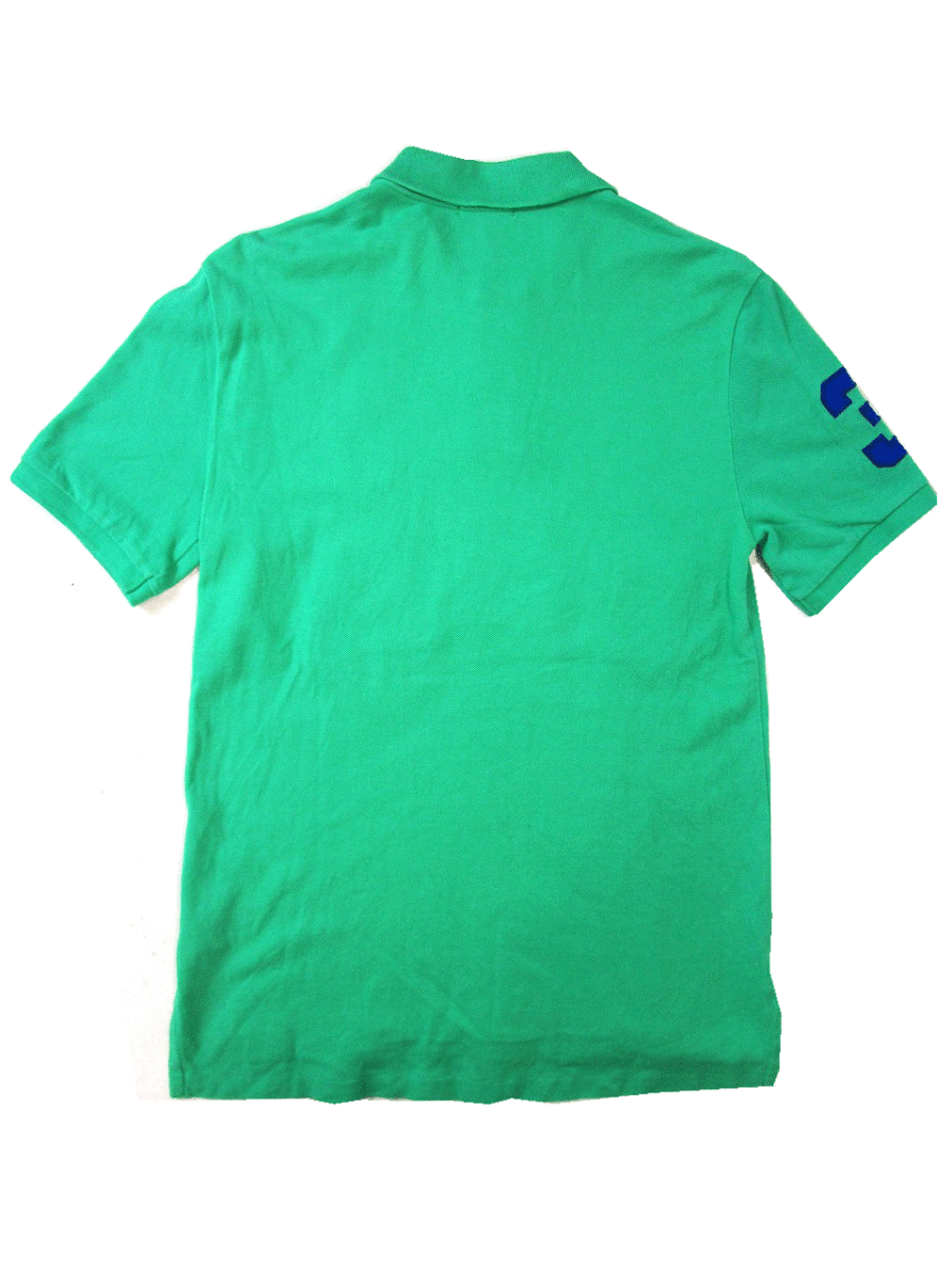 RALPH LAUREN ラルフローレン ポロシャツ 半袖 Big PONY ビッグポニー USAロゴ ボーイズ L 14-16 メンズ 送料250円 グリーン_画像2