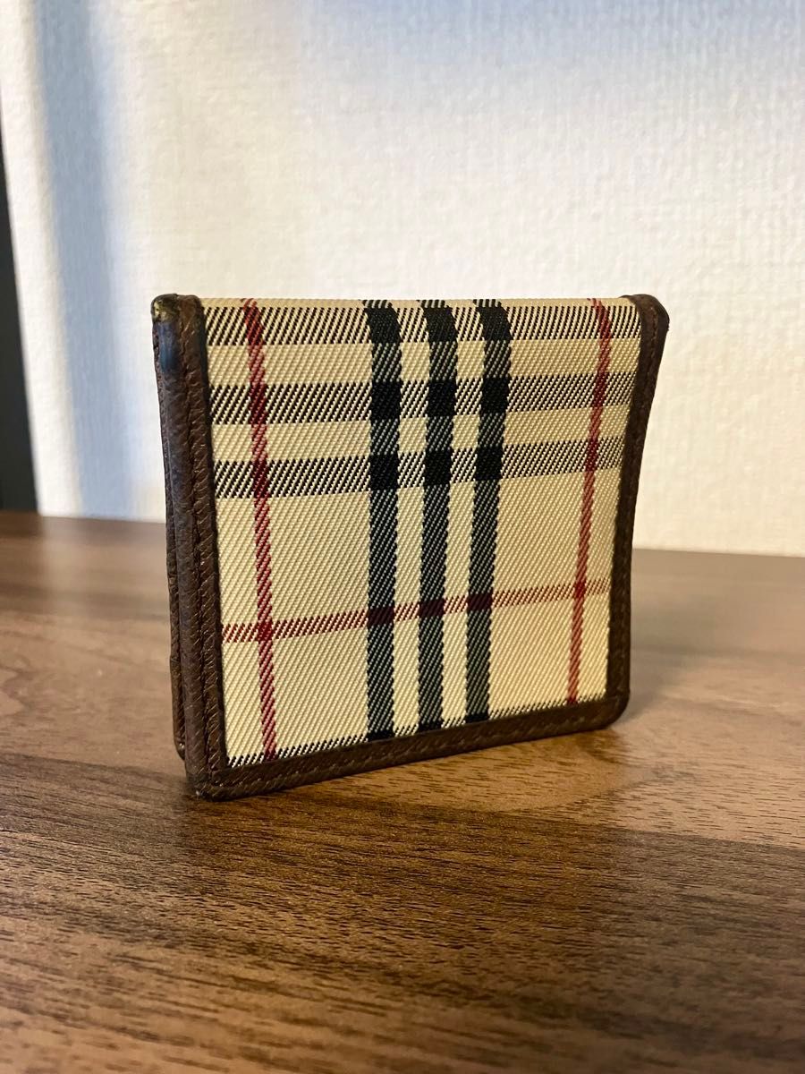 【美品】バーバリー☆ノバチェック キャンバス レザー コインケース かわいい BURBERRY バーバリー ノバチェック チェック柄 コインケース