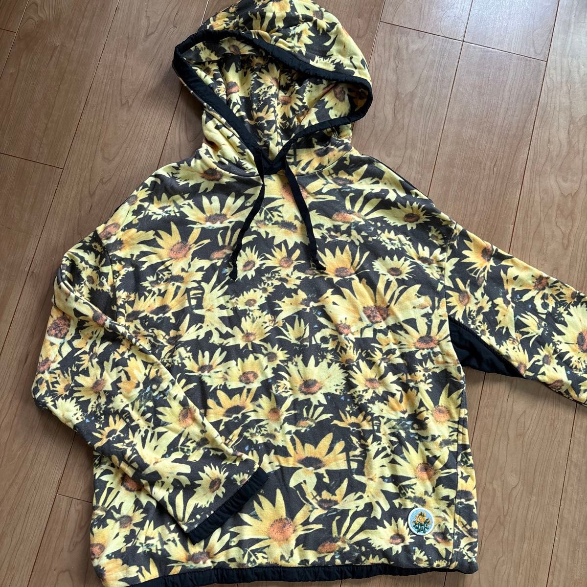 関税込*JIL SANDER フラワープリントフーディ JIL SANDER+フラワー総柄プルオーバーパーカー ジルサンダー S