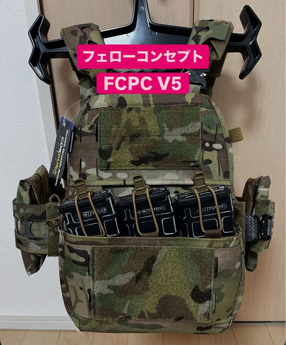 新品 FCPC V5 タイプ プレキャリ マルチカム 新品バックパネル セット 新品 FCPC V5 実物生地使用 バックパネル カンガルーポーチ
