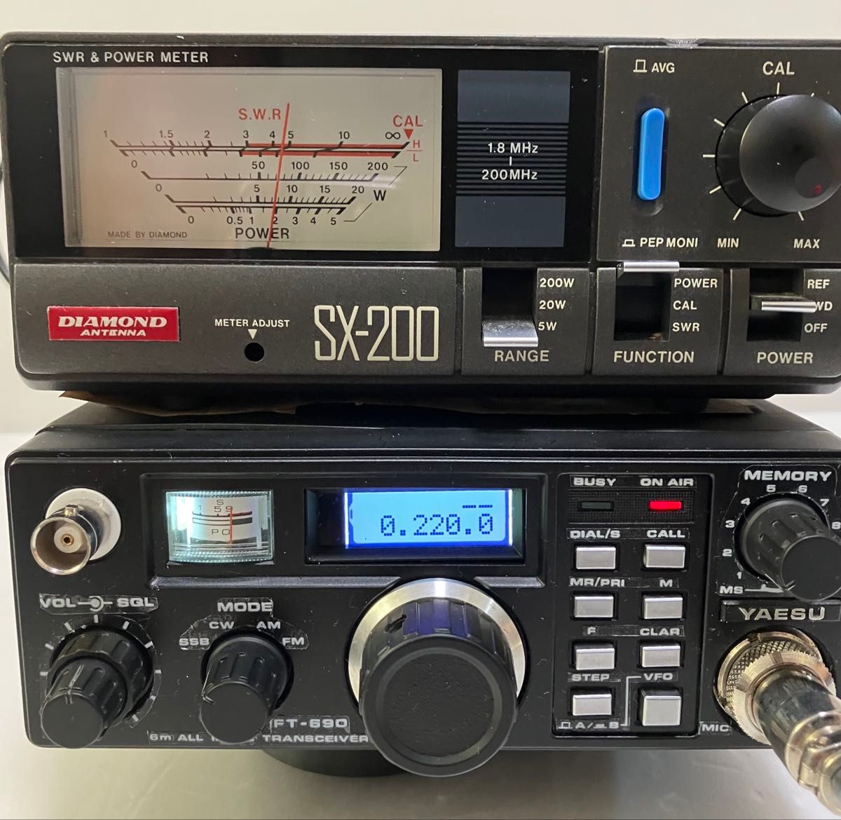 八重洲 FT-690 50MHz 6m AM付オールモード機 技適番号 Y55 八重洲 YAESU FT-690 (改)ブラックフェイススペシャル 50MHz