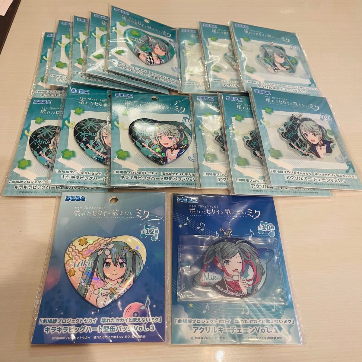 新品未開封 初音ミク まとめ売り 18個 プロセカ ハート型缶バッジ アクキー 新品未開封 初音ミク まとめ売り 18個 プロセカ ハート型缶
