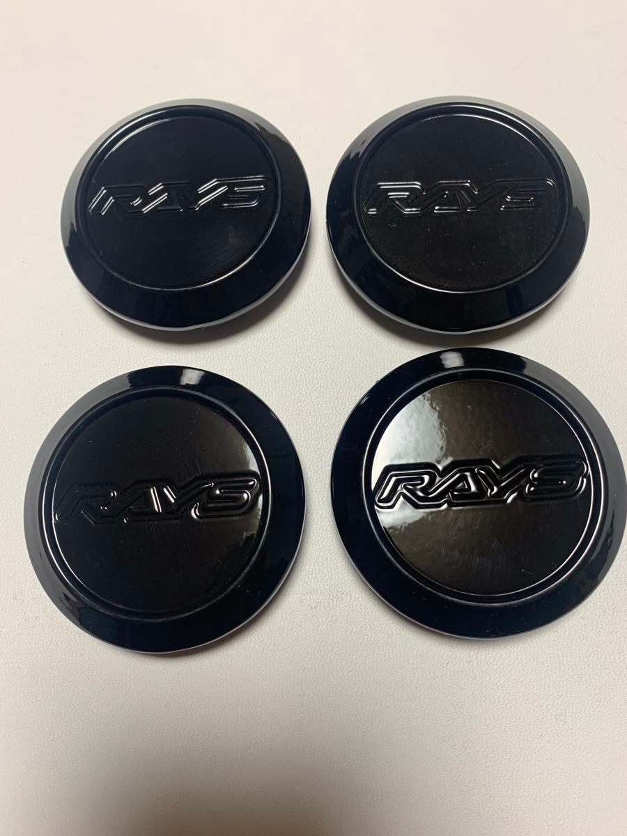 値下げ!RAYS TE37KCRブラックセンターキャップ Φ64.5BK中古本物 新品》レイズ RAYS ホイールセンターキャップ ブラック 4個