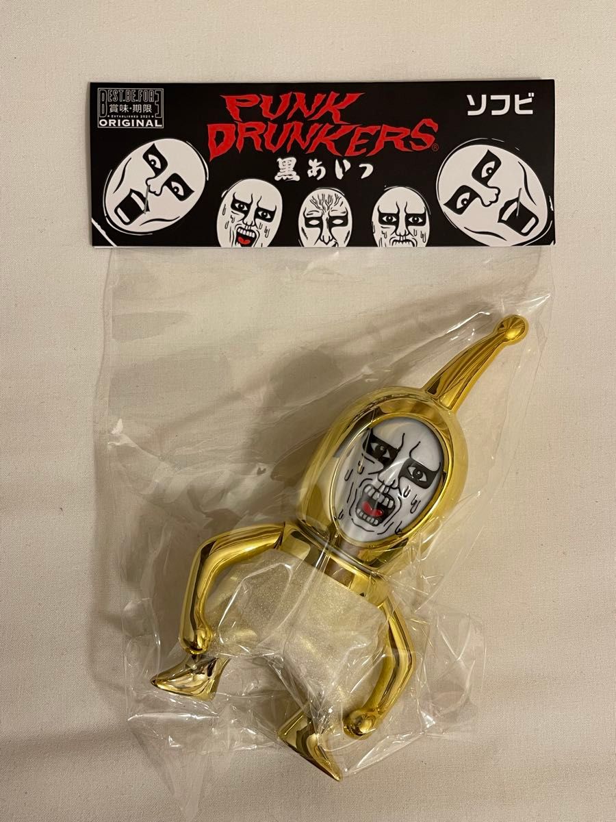 PUNK DRUNKERS ゴールド 黒あいつ ソフビ パンクドランカーズ PUNK DRUNKERS 黒あいつ ゴールド ソフビ パンクドランカーズ