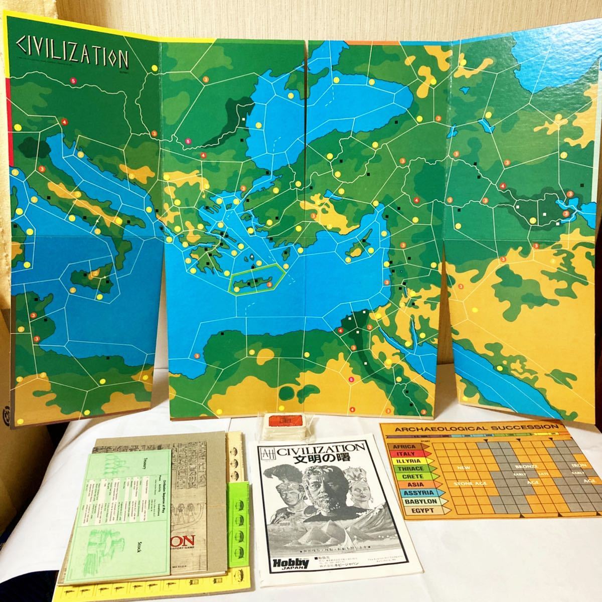 アバロンヒル　CIVILIZATION 文明の曙　シヴィライゼーション　【Avalon Hill The Dawn of History 8000BC to 250BC】ボードゲーム_画像2