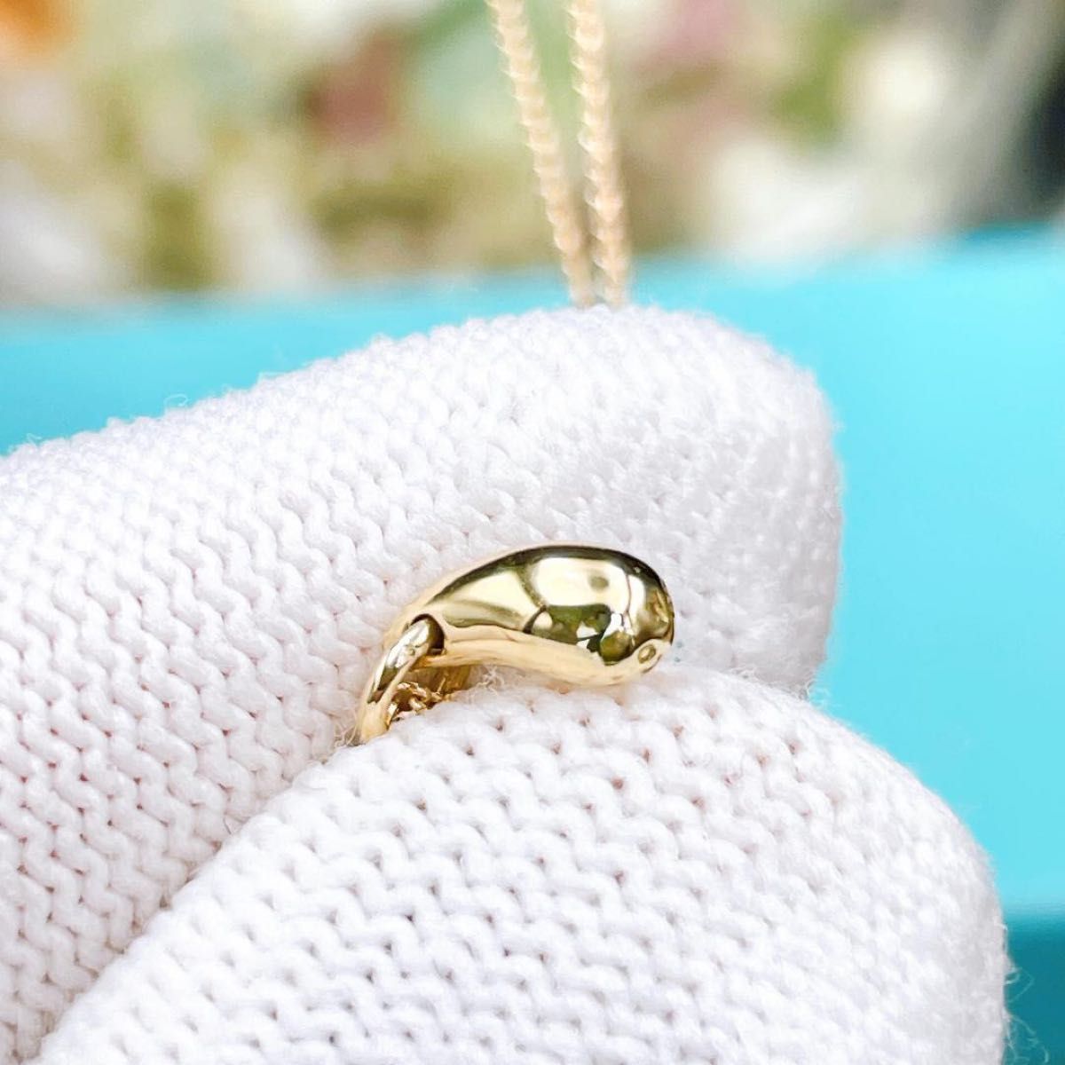 ティファニー ティアドロップ Au750 ネックレス ティファニー 新品仕上済 Tiffany&Co ティアドロップ ネックレス