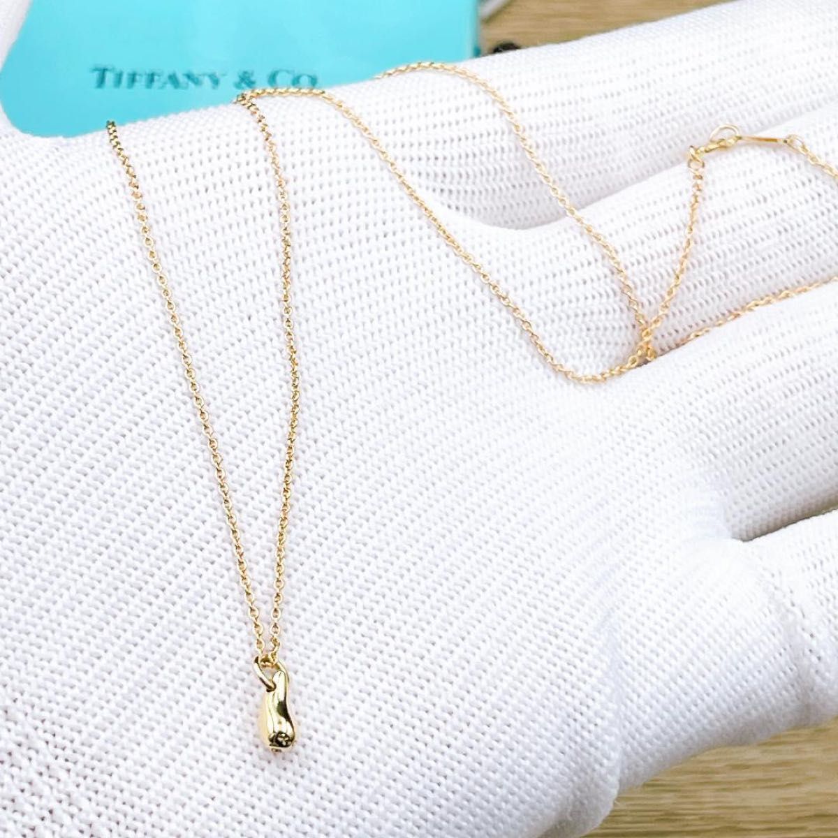 ティファニー ティアドロップ Au750 ネックレス ティファニー 新品仕上済 Tiffany&Co ティアドロップ ネックレス