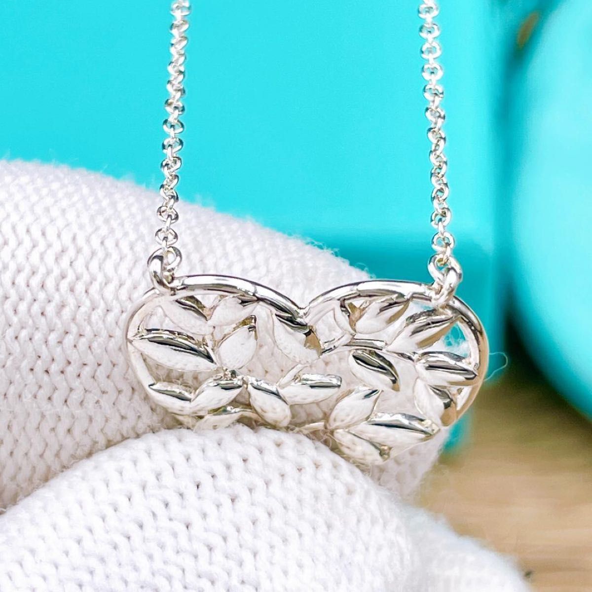 【関税なし】TIFFANY&Co. オリーブ リーフ ハート ペンダント ティファニー 新品仕上済 Tiffany&Co オリーブリーフ ハート